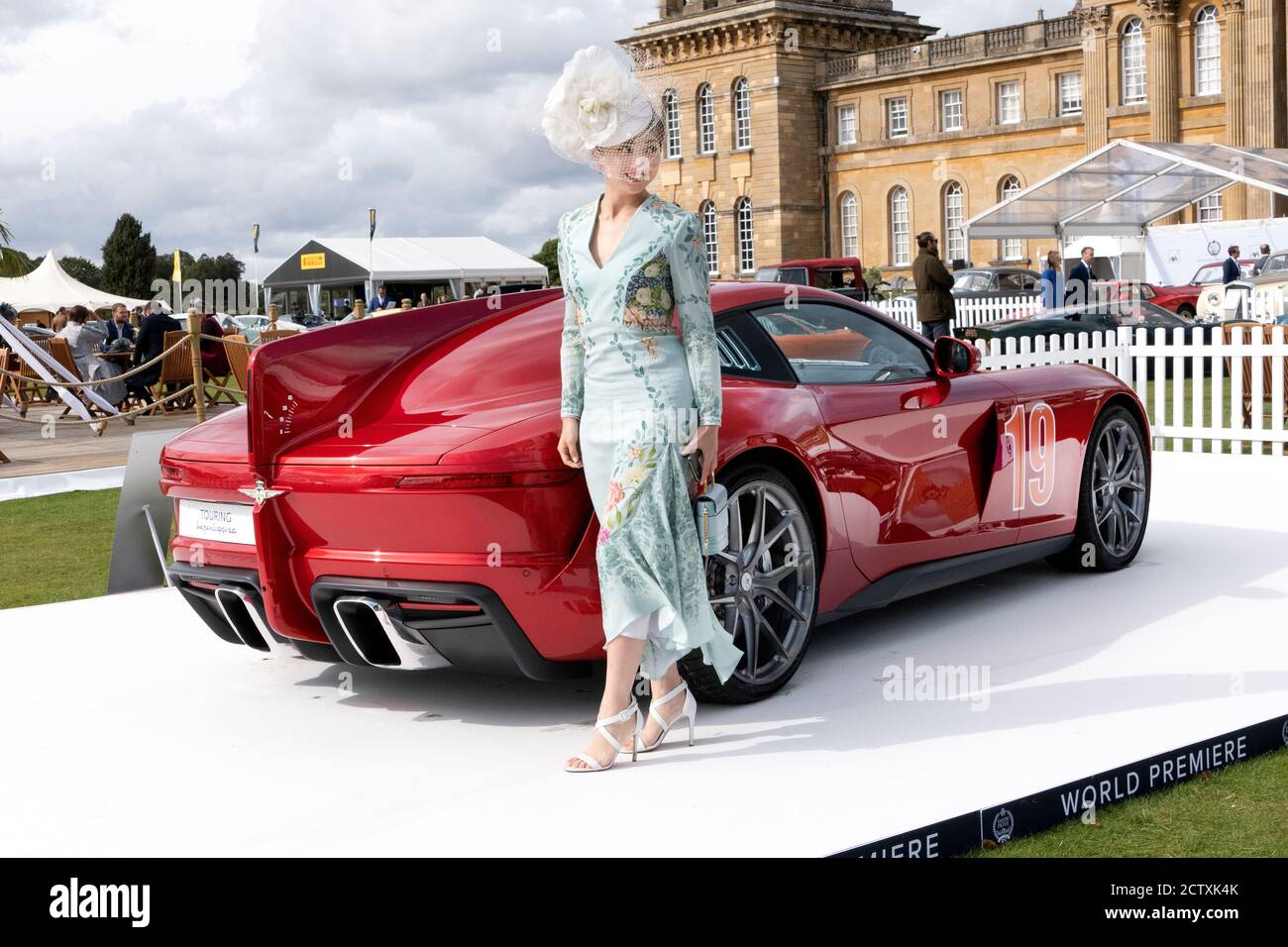 Touring Superleggera Aero 3 Coupé auf Salon Prive 2020 AT Blenheim Palace Woodstock Großbritannien Stockfoto