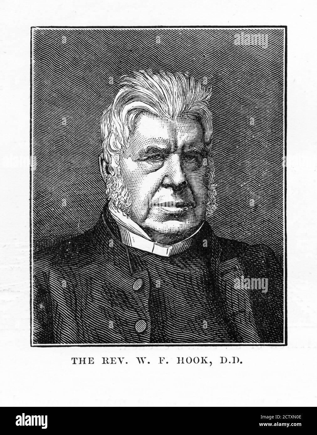 Reverend W.F. Hook Victorian Engraving Stockfoto