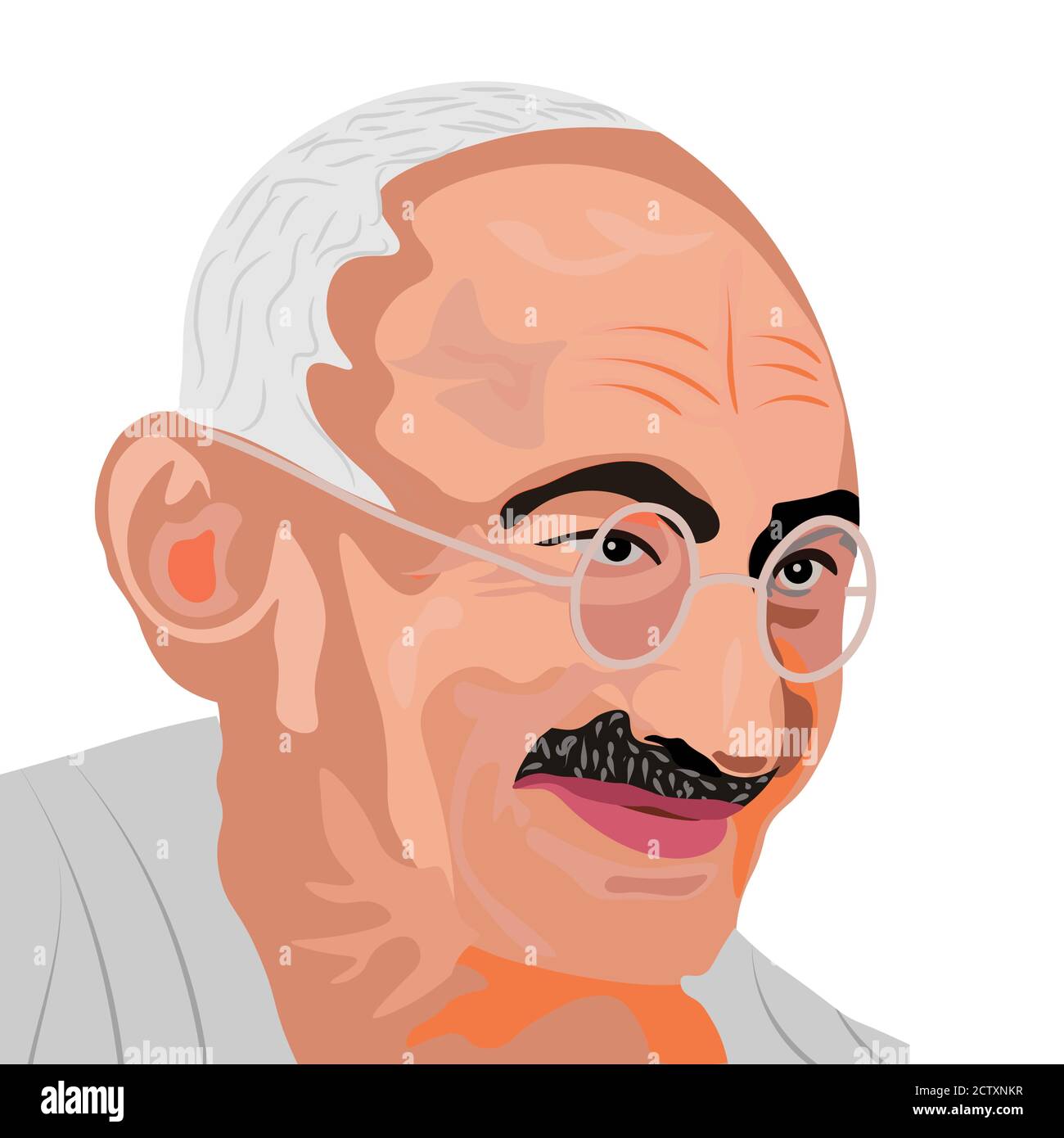 VektorIllustration von Mohandas Karamchand Gandhi oder mahatma gandhi