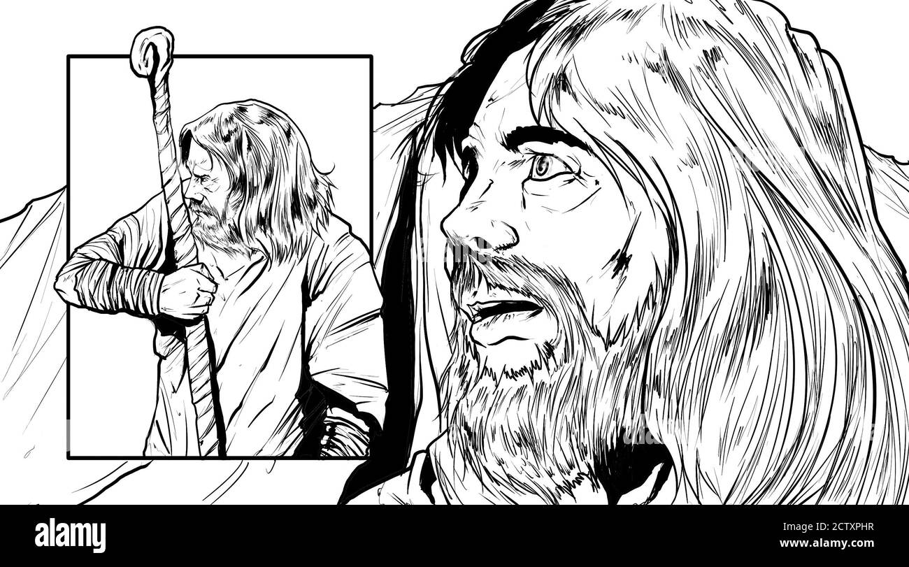 Gesichter von Moses Stockfoto