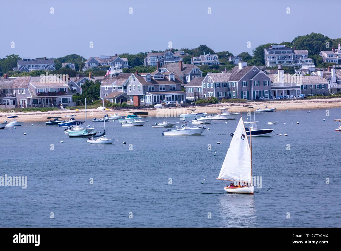 Segelboot zur Insel Nantucket, Massachusetts, USA Stockfoto