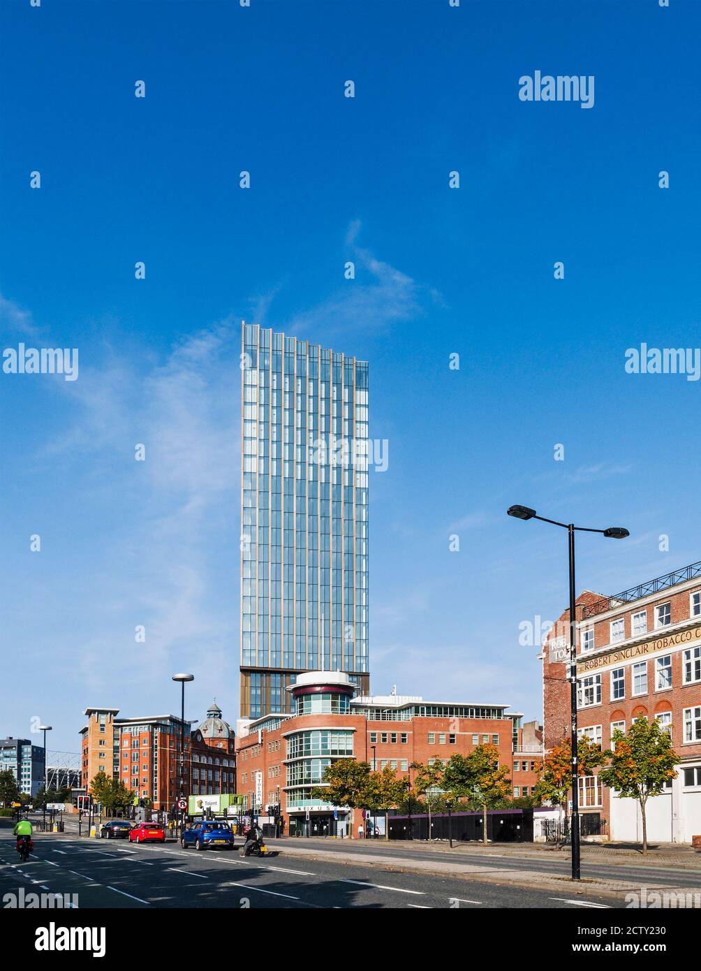Hadrian's Tower ist derzeit das höchste Gebäude in Newcastle upon Tyne, Großbritannien mit 82 m Höhe mit 27 Etagen und 161 Apartments. Stockfoto