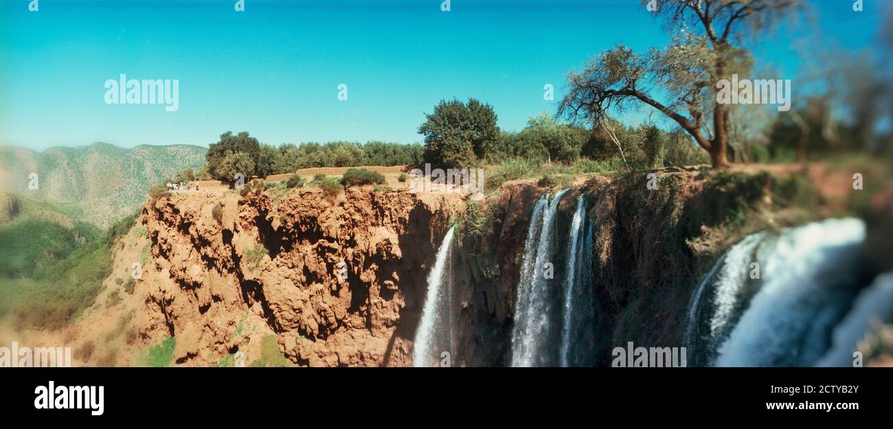 Wasserfall, Ouzoud Wasserfälle, Grand Atlas, Tanaghmeilt, Azilal, Marrakesch, Marokko Stockfoto