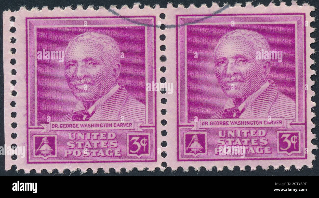 Doktor George Washington Carver Poststempel Stock Foto Afrikanische Ethnizität, Erfinder, 1950-1959, Erwachsener, nur Erwachsene, Doktor George Washington Carver po Stockfoto