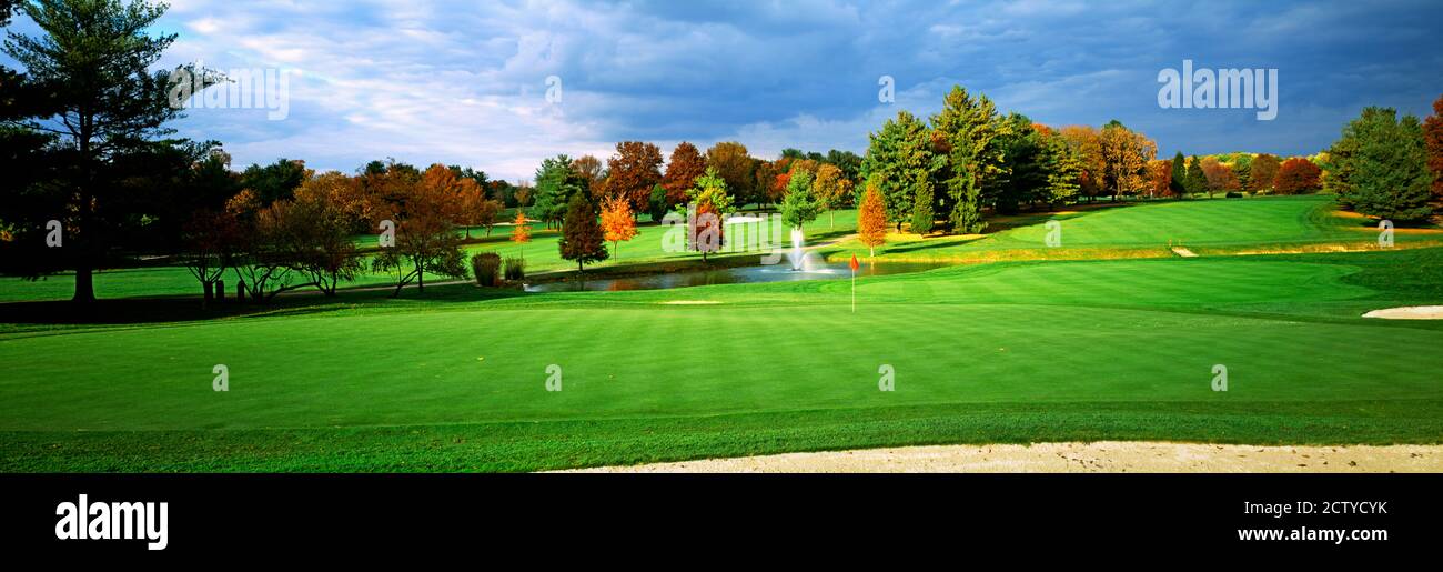 Golfplatz, Westwood Country Club, Wien, Fairfax County, Virginia, USA Stockfoto