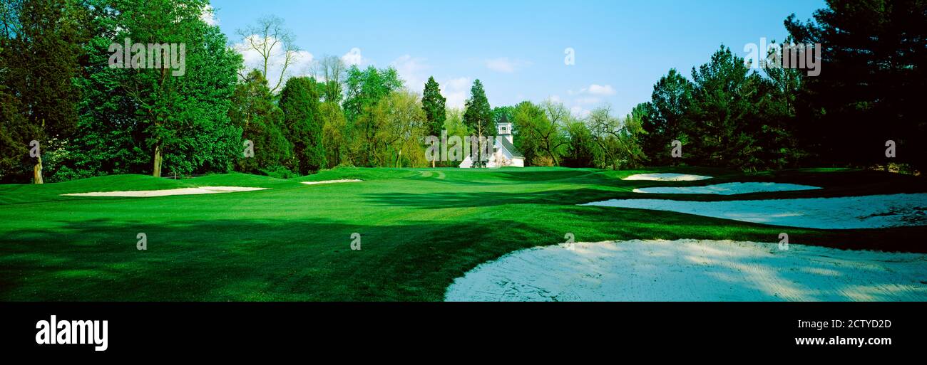 Sandfallen auf einem Golfplatz, Congressional Country Club, Bethesda, Montgomery County, Maryland, USA Stockfoto