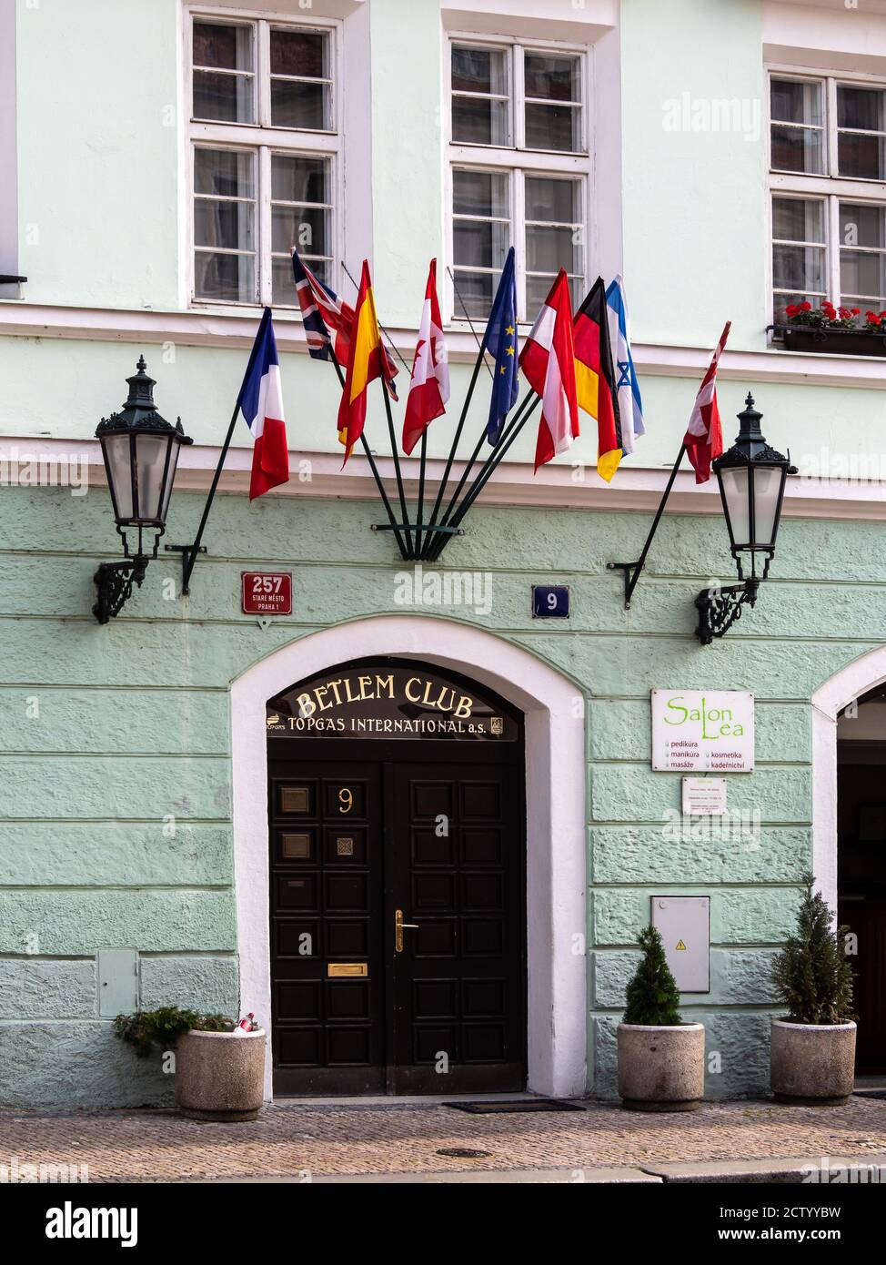 PRAG, TSCHECHISCHE REPUBLIK: Eingang zum Betlem Club Boutique Hotel Stockfoto