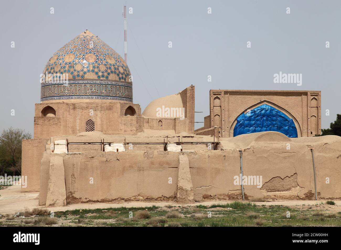 Saveh Friday Moschee wurde im 12. Jahrhundert während der Großen Seldschuken-Periode gebaut. Die Kunst der Seldschuken in der Moschee ist bemerkenswert. Markazi, Iran. Stockfoto