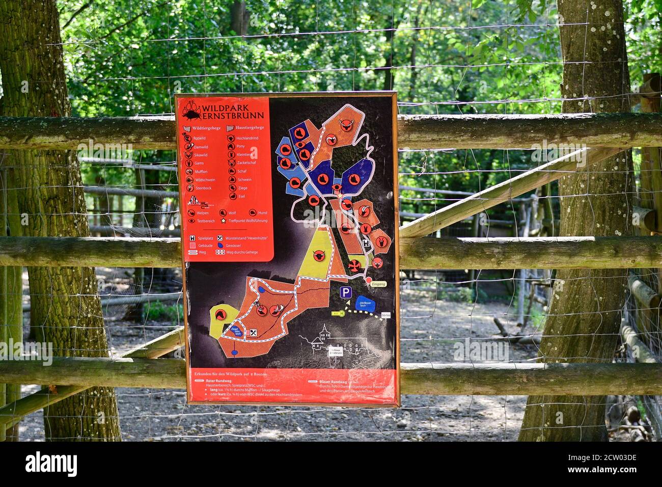 Ernstbrunn, Niederösterreich, Österreich. Tierpark Ernstbrunn in Niederösterreich Stockfoto