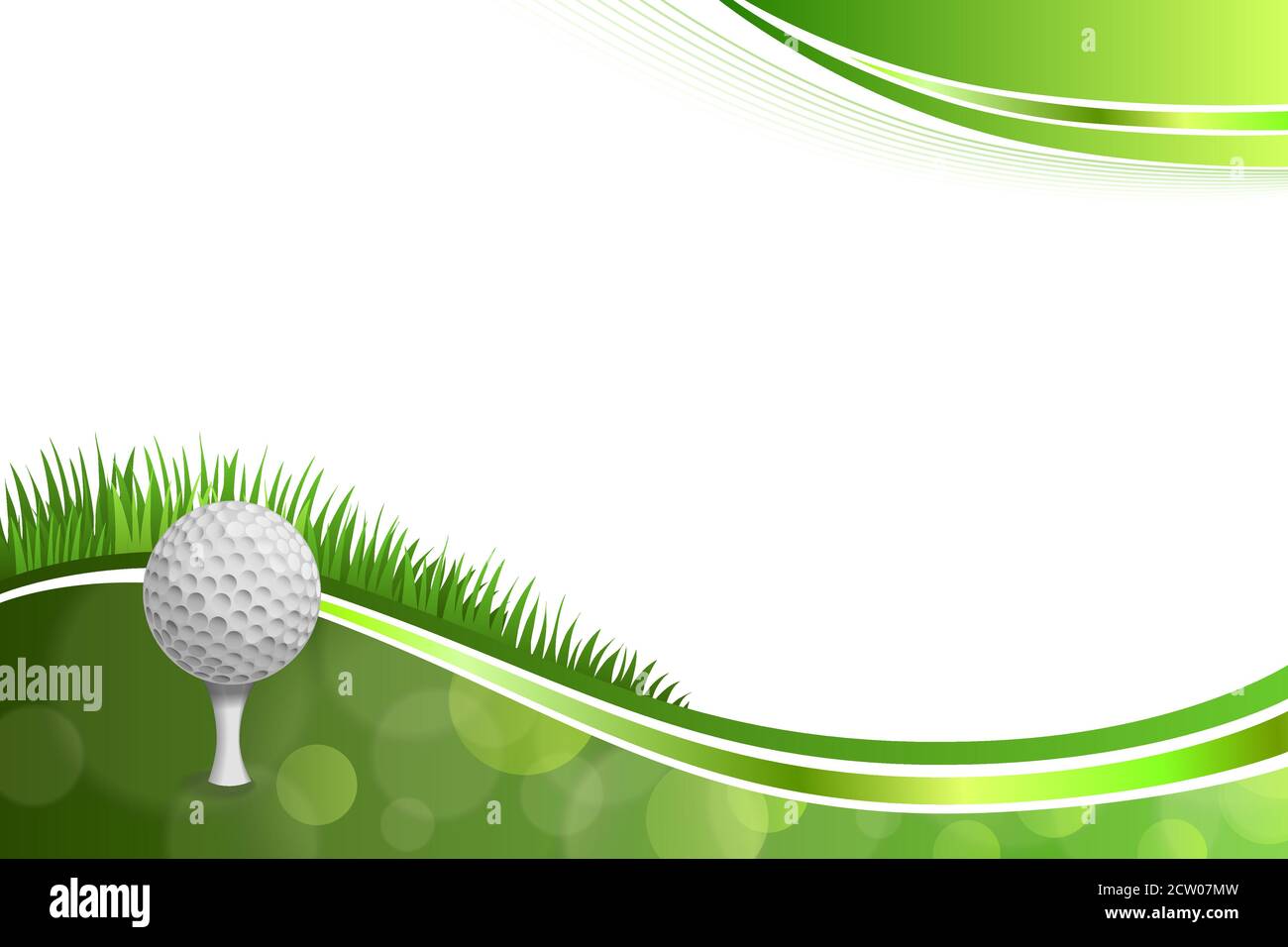 Hintergrund abstrakt grün Golf Sport weißen Ball Illustration Vektor Stock Vektor