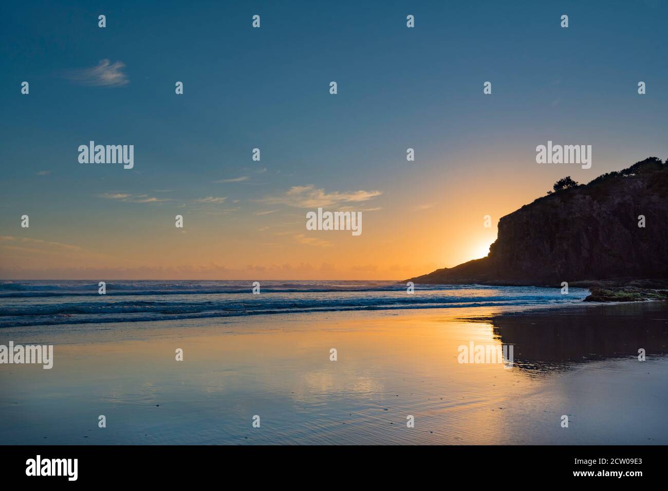 Dawn at Little Beach, Scotts Head, in Northern New South Wales, Australien, ein beliebter Surf- und Badeort Stockfoto