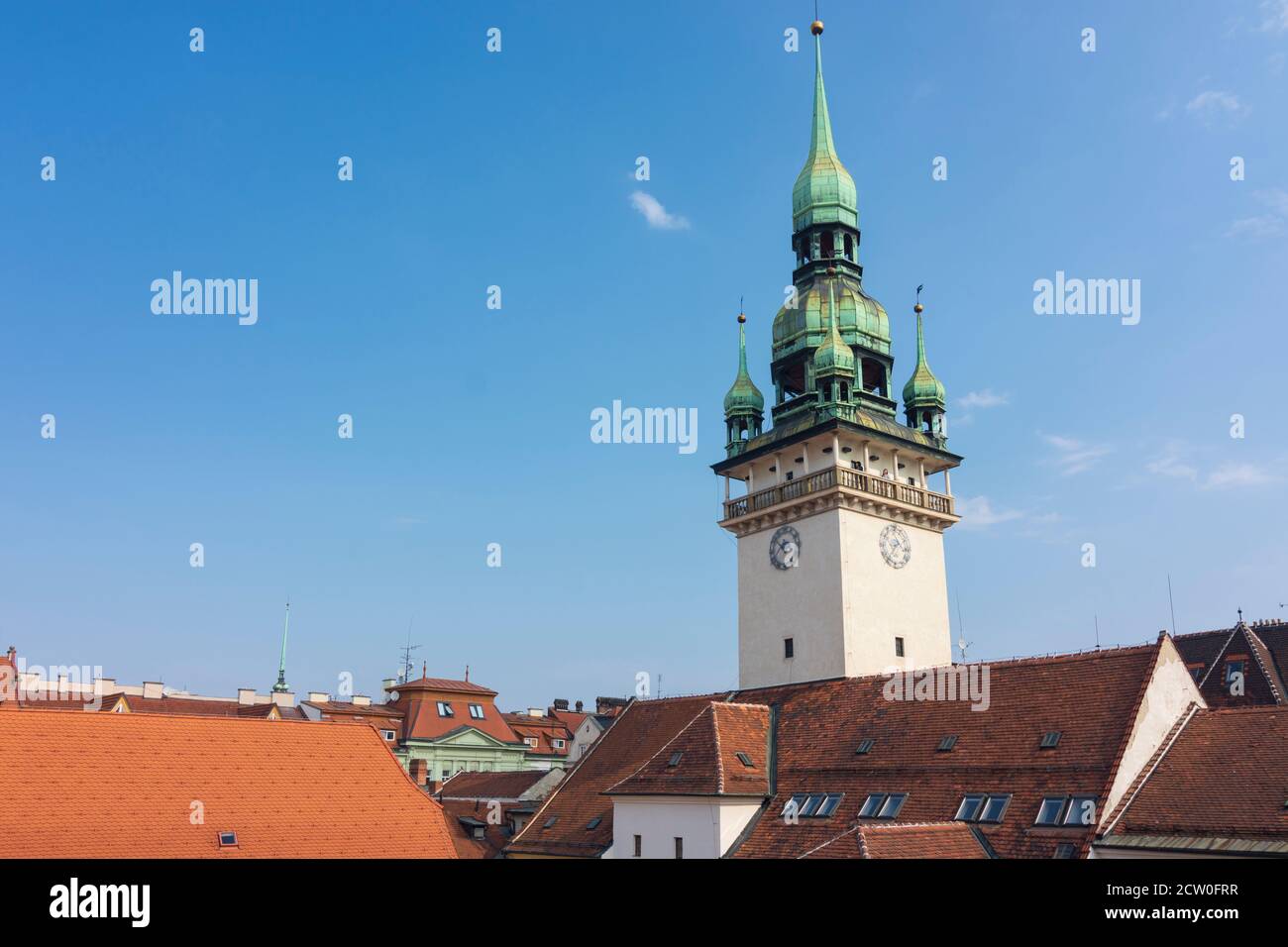 Brünn (Brünn): Alter Rathausturm in der Altstadt, Jihomoravsky, Südmähren, Südmähren, Tschechisch Stockfoto