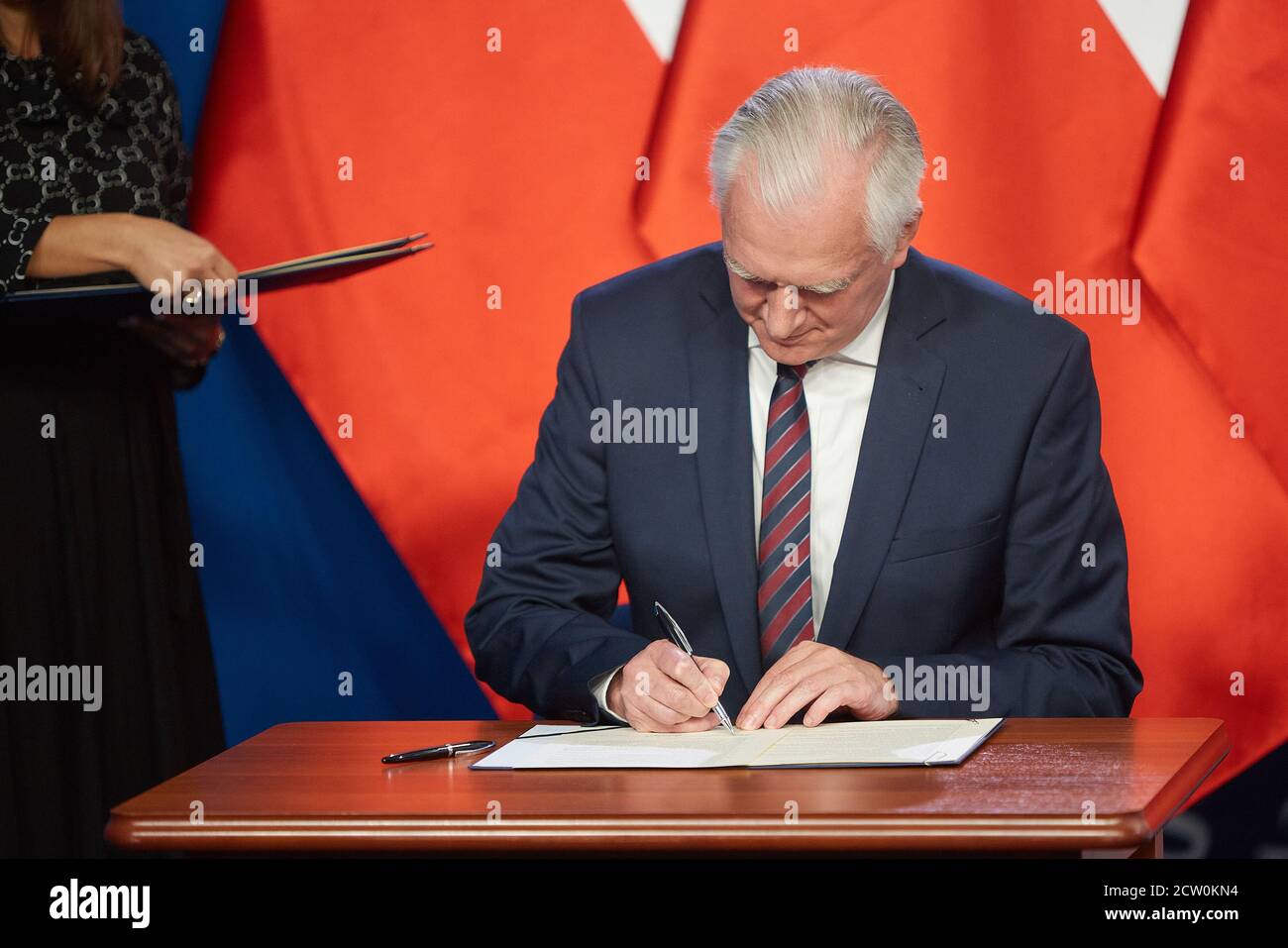 Warschau, Masowien, Polen. September 2020. Die Führer der Vereinigten Rechten haben die Neue Koalition Agreement.in unterzeichnet das Bild: JAROSLAW GOWIN Kredit: Hubert Mathis/ZUMA Wire/Alamy Live News Stockfoto