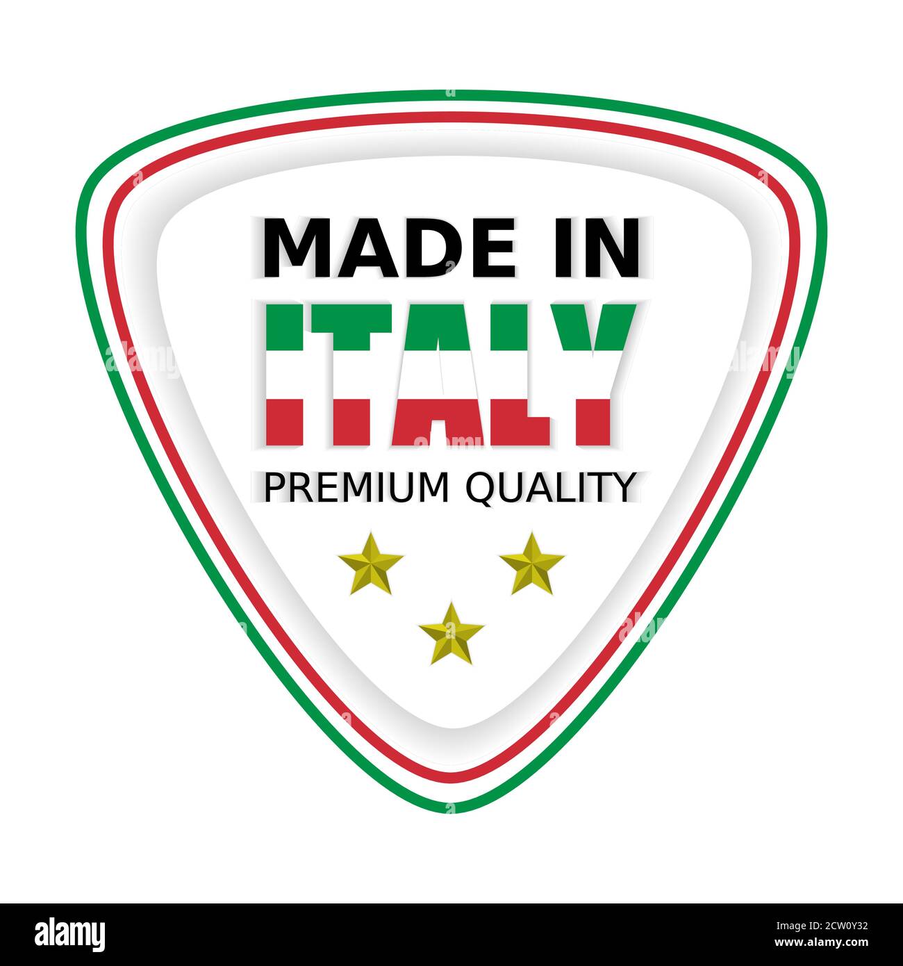 Vektorgrafik, Made in Italy, Premium Qualität. Perfekt für jeden Einsatz. Stock Vektor