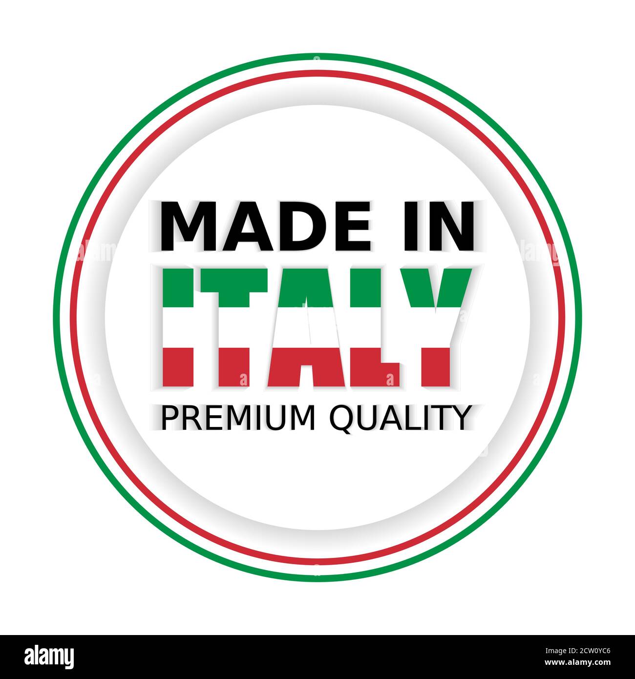 Vektorgrafik, Made in Italy, Premium Qualität. Perfekt für jeden Einsatz. Stock Vektor