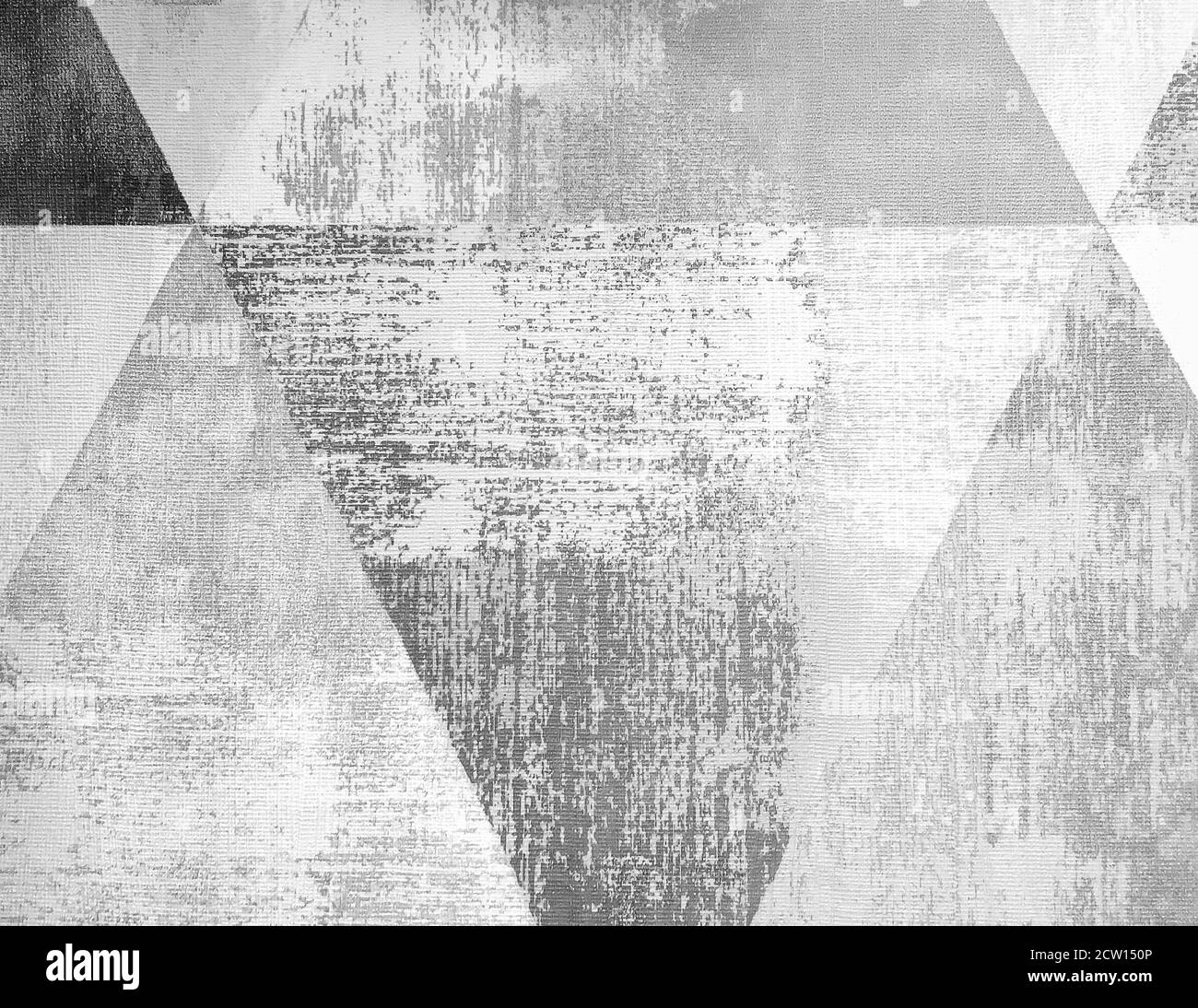 Tapete schwarz-weiß Textur Hintergrund mit Dreiecken. Geometrische Textur Stockfoto