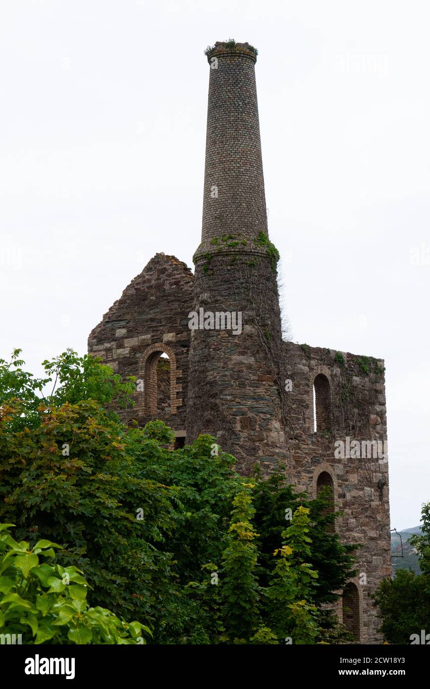 Die Ruinen einer Zinnmine, St. Agnes, Cornwall, England Stockfoto