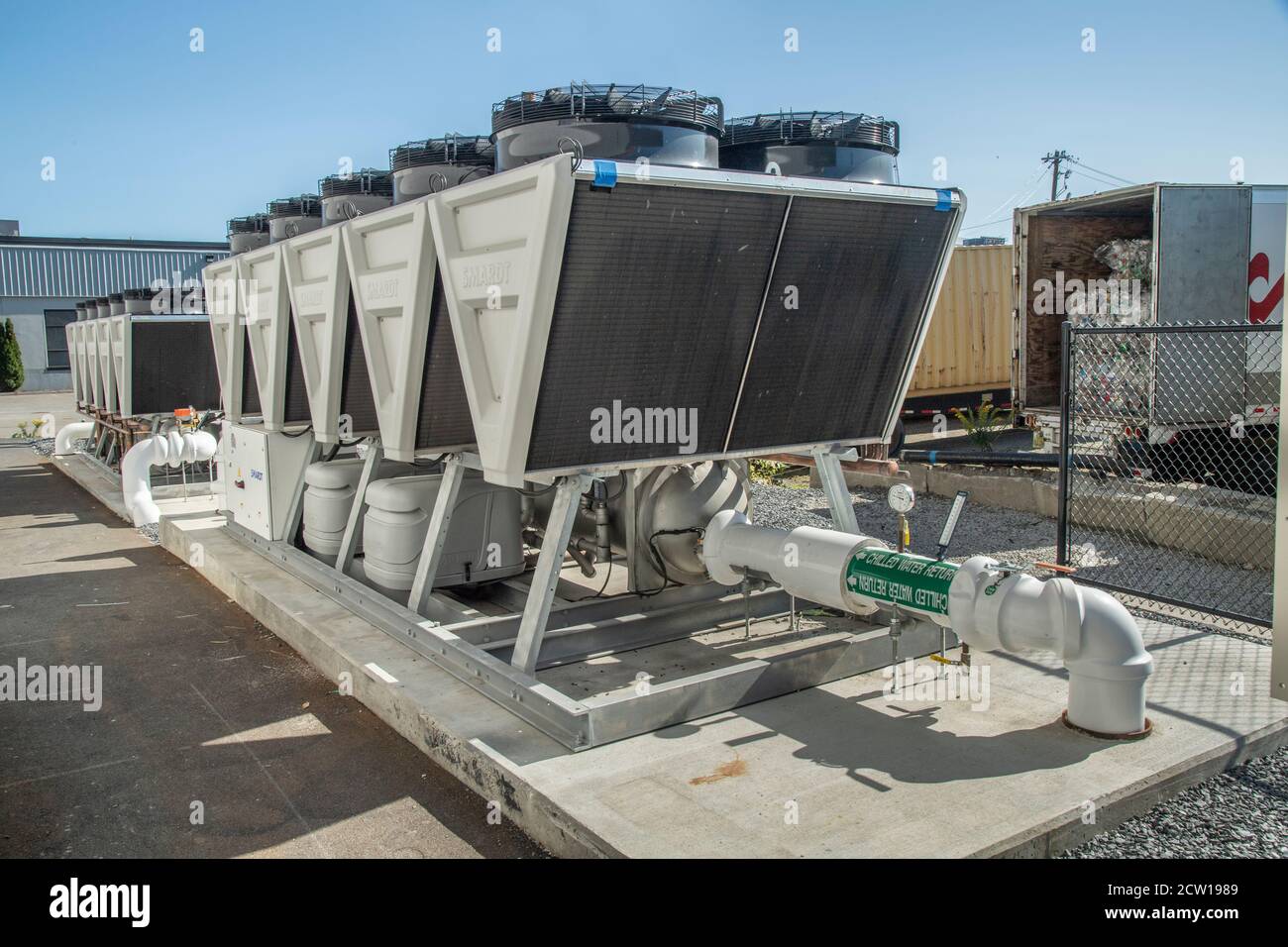 Gewerbliche HLK-Anlagen, Boston Massachusetts, USA Stockfoto