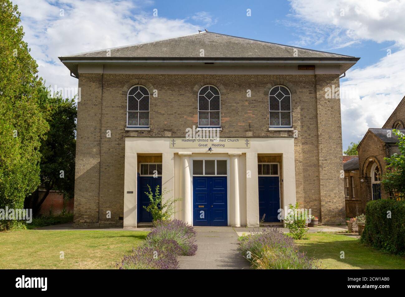 Hadleigh Vereinigte Reformierte Kirche in Hadleigh, einer alten Marktstadt in Süd-Suffolk, East Anglia, Großbritannien. Stockfoto