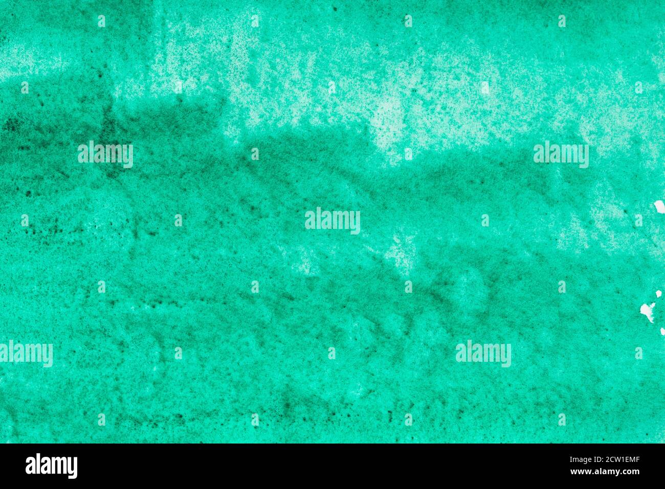 Grüne Farbe Aquarell gemalten Hintergrund Textur Stockfoto