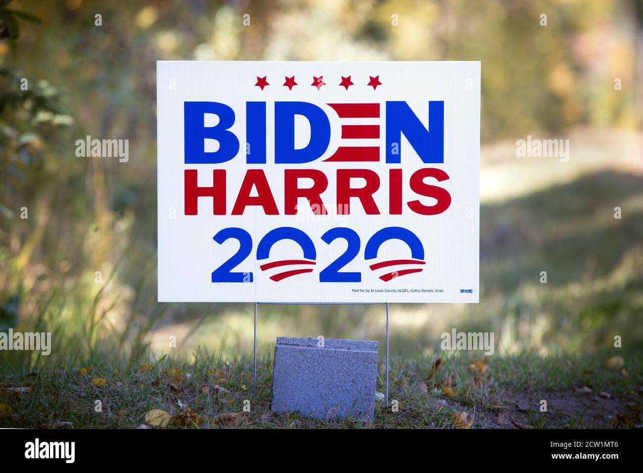 2020 Präsidentschaftswahl Zeichen für die Demokraten Joe Biden und Kamala Harris Stockfoto