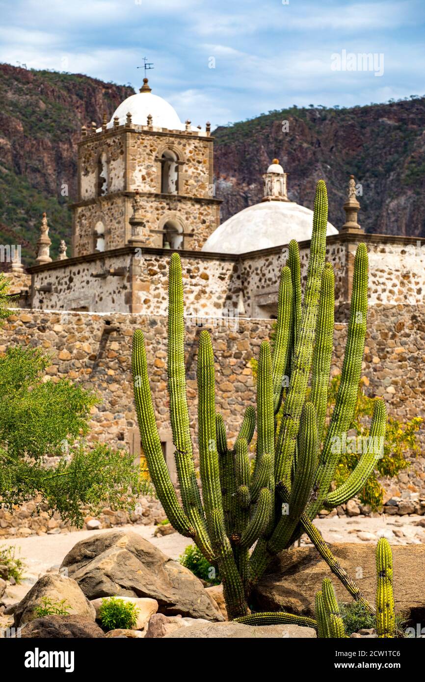 Die San Francisco Javier Mission, Baja California Peninsula, Mexiko. Stockfoto