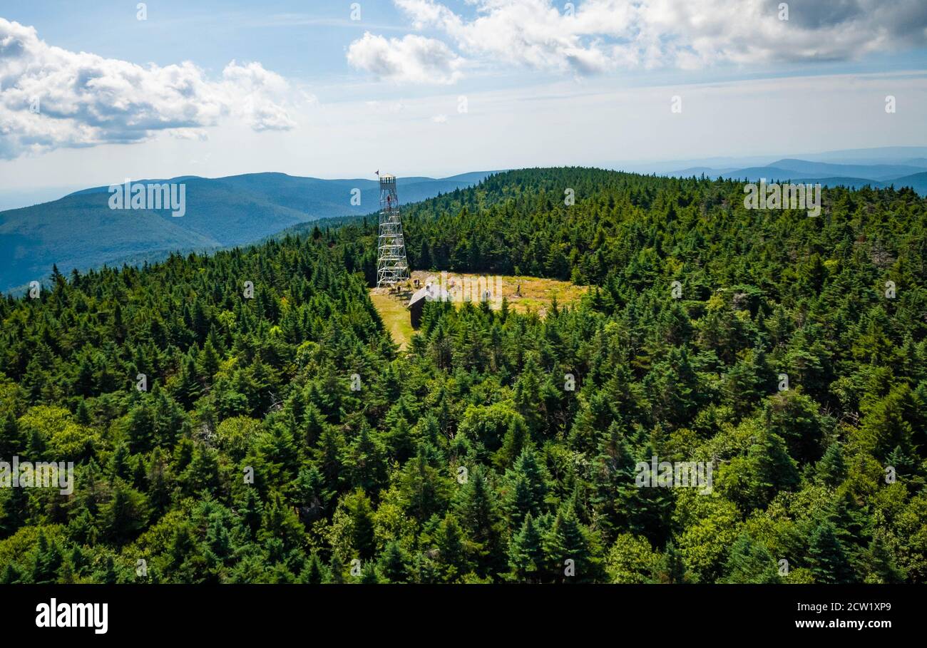 USA National Park Panoramaaussicht auf Fire Tower Wanderziel Stockfoto