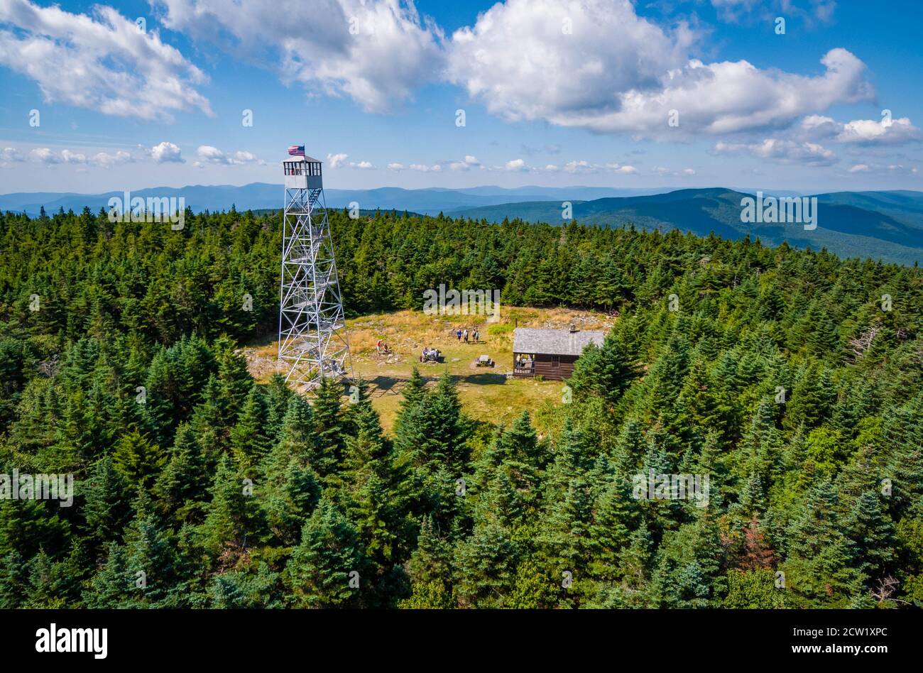 USA National Park Panoramaaussicht auf Fire Tower Wanderziel Stockfoto
