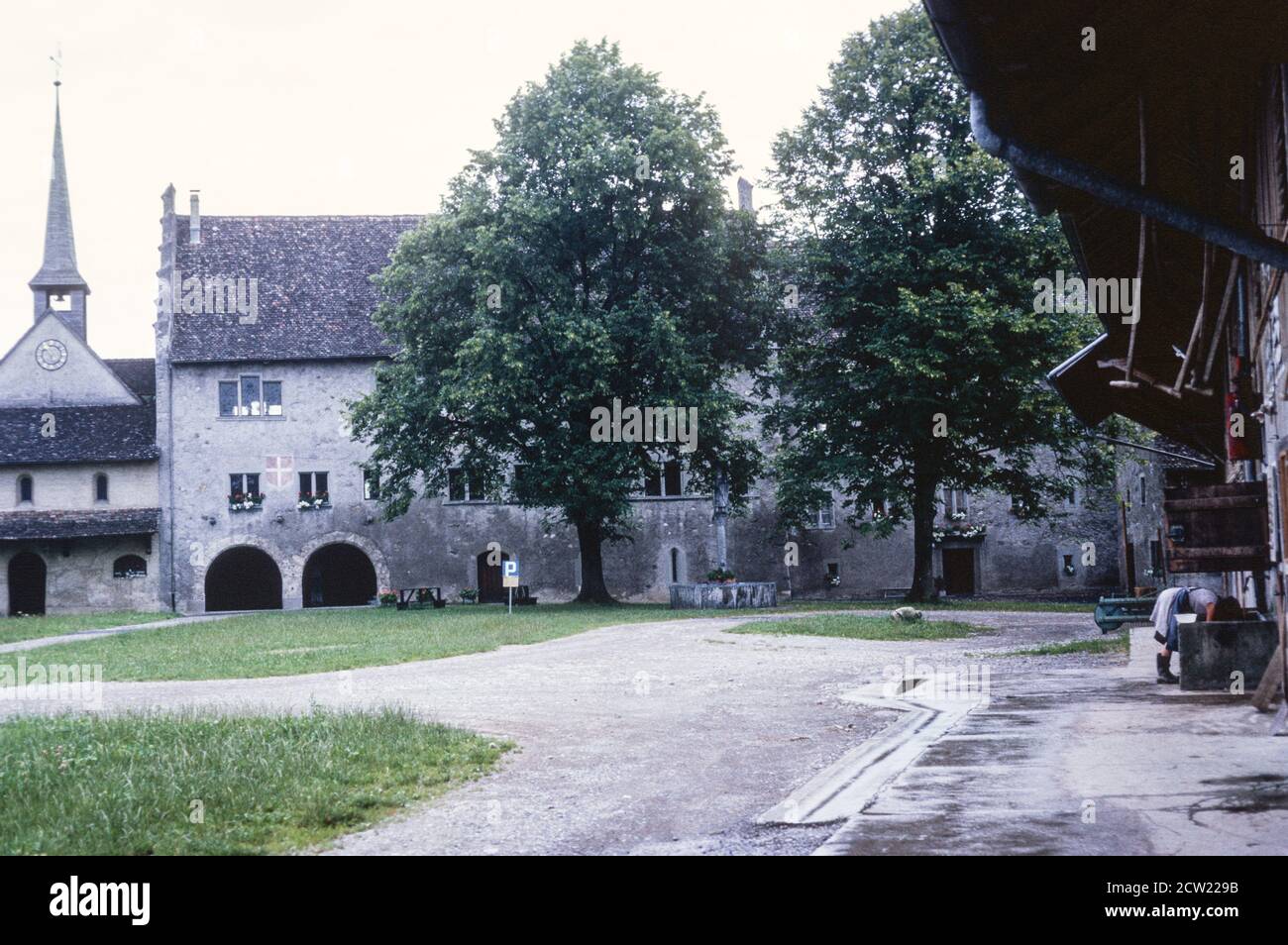 Bubikon, Schweiz. Ritterhaus, ein nationales Kulturerbe. Fotografiert Im Juli 1966. Stockfoto
