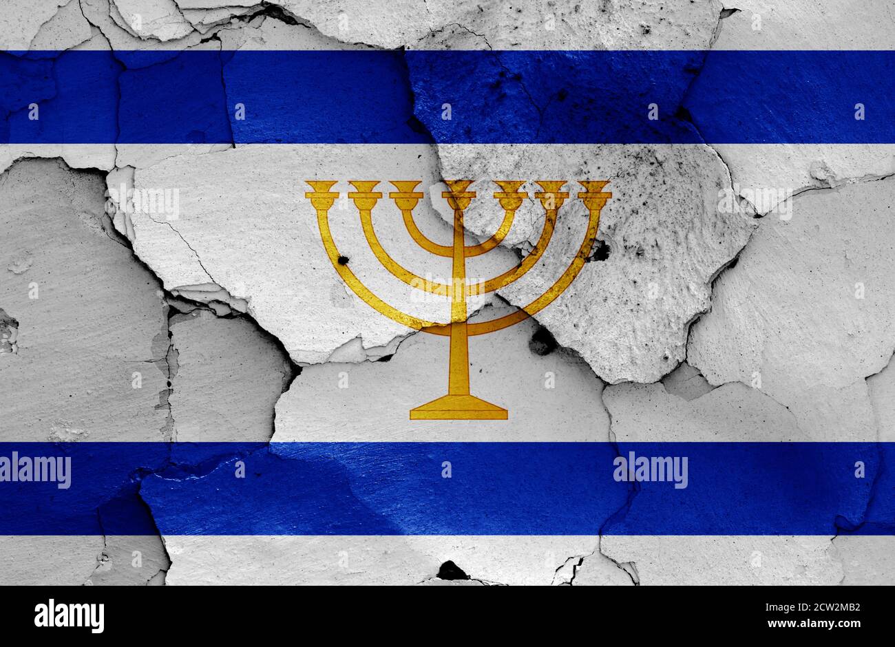 Darstellung einer Flagge der zehn verlorenen Stämme von Israel Stockfoto