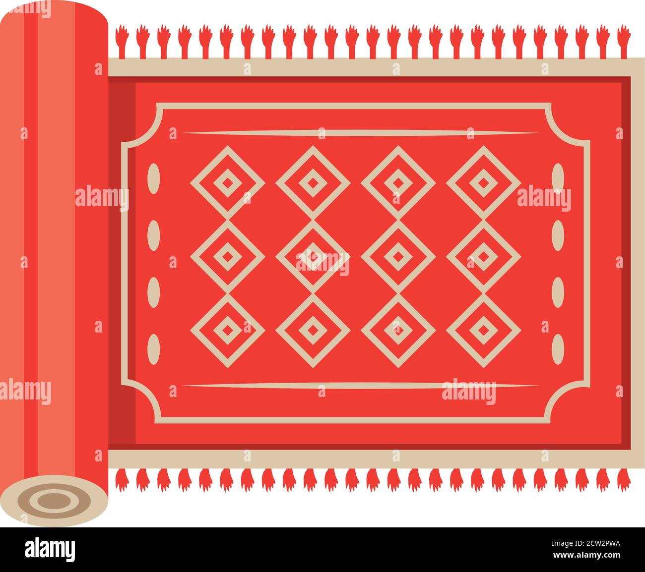 Türkische roten Teppich detaillierten Stil Ikone Design, Türkei Kultur Reisen und asien Thema Vektor Illustration Stock Vektor