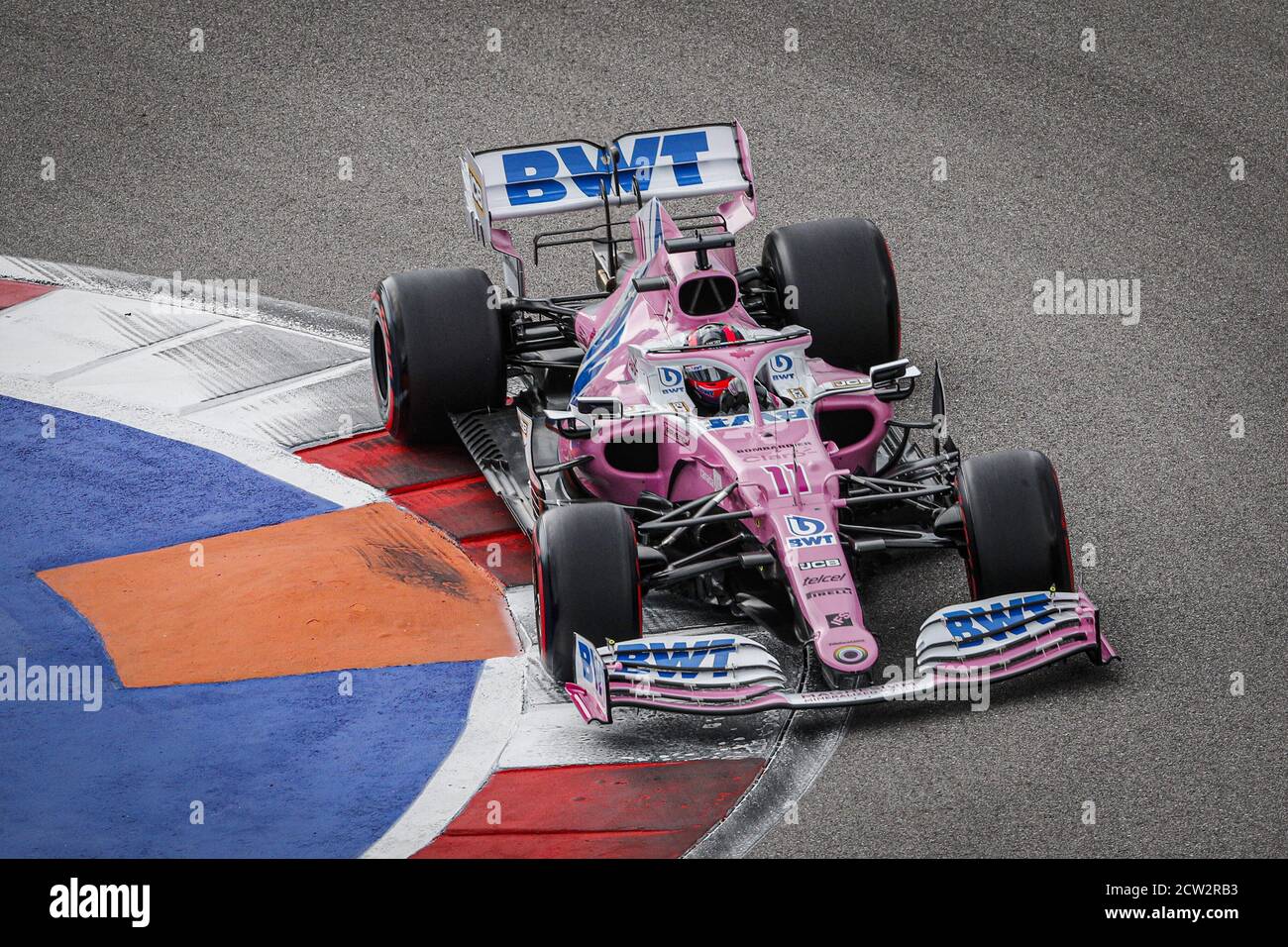 11 PEREZ Sergio (mex), Racing Point F1 RP20, Aktion während des Formel 1 VTB Russian Grand Prix 2020, vom 25. Bis 27. September 2020 auf dem Sotschi-Autod Stockfoto