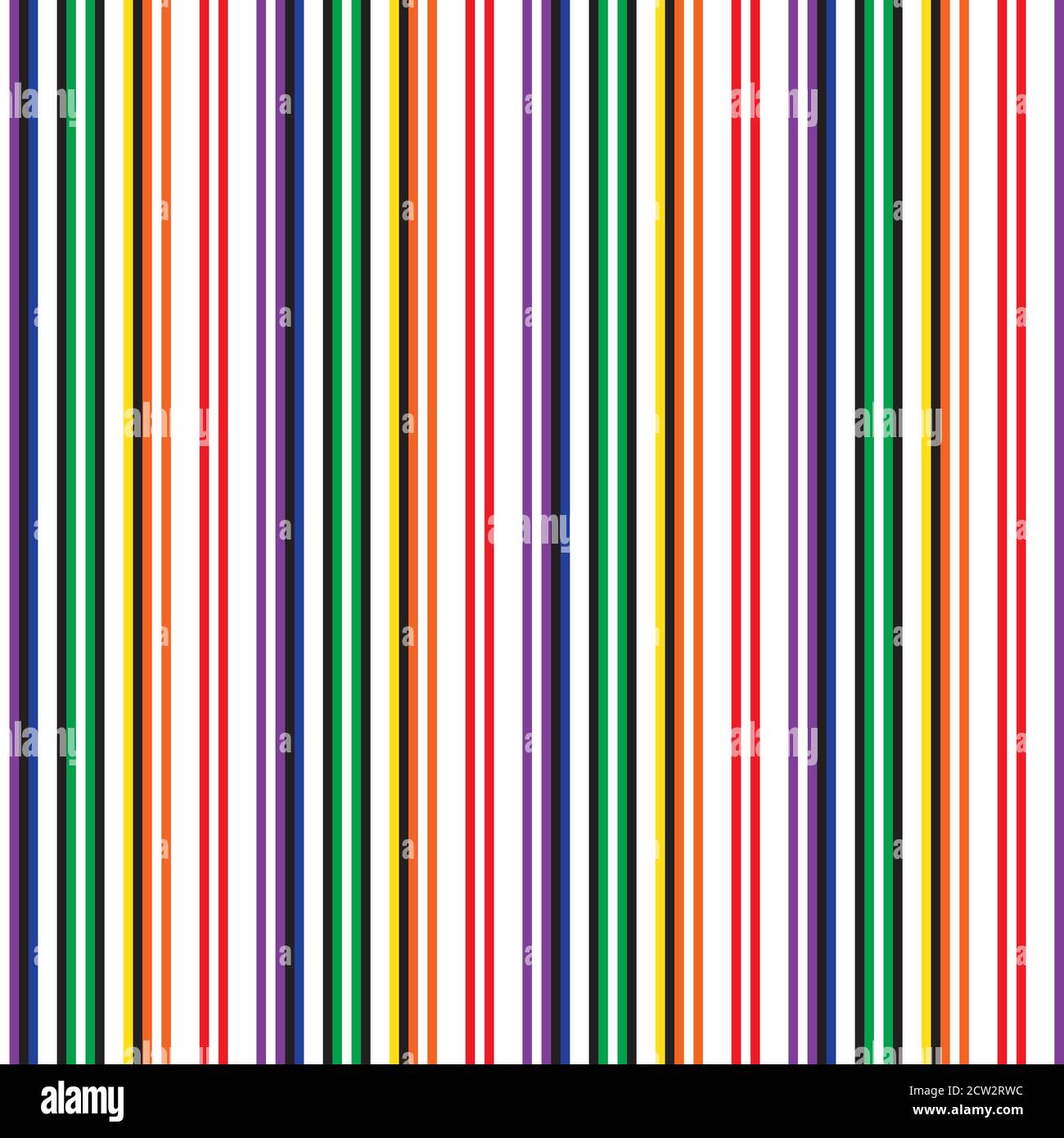 Regenbogen gestreift nahtlose Muster Hintergrund geeignet für Mode-Textilien, Stock Vektor
