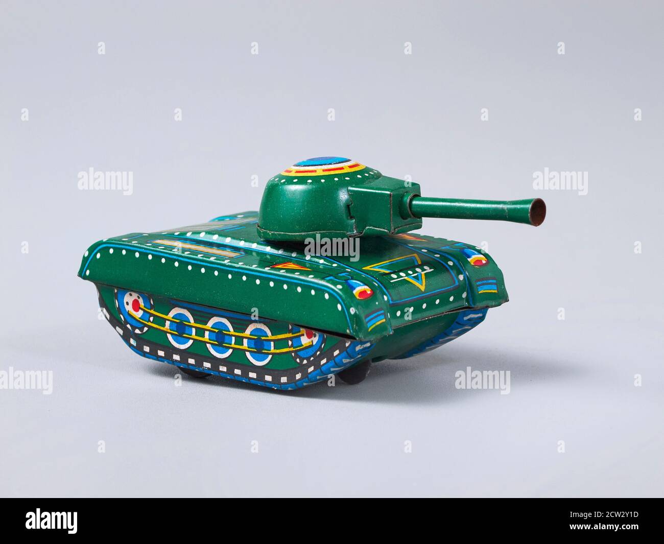 Vintage und limitierte Militärfahrzeug Zinn Spielzeug Tank. Hergestellt in china Stockfoto