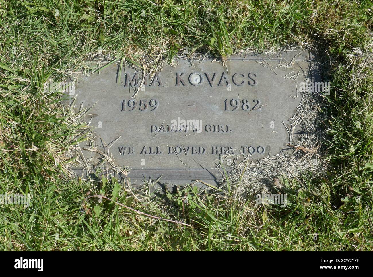 Los Angeles, Kalifornien, USA 24. September 2020 EIN allgemeiner Blick auf die Atmosphäre der Komikerin/Schauspielerin Ernie Kovacs Tochter Mia Kovacs Grave im Forest Lawn Memorial Park am 24. September 2020 in Los Angeles, Kalifornien, USA. Foto von Barry King/Alamy Stockfoto Stockfoto