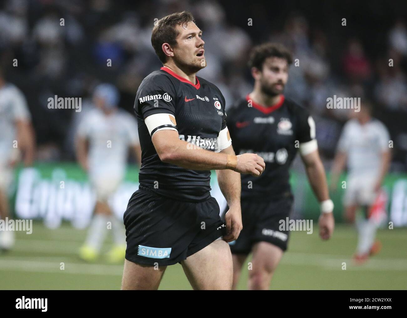 Alex Goode von Saracens während des Champions Cup, Halbfinale Rugby Union Spiel zwischen Racing 92 und Saracens am 26. September 2020 in Paris La Defense Stockfoto