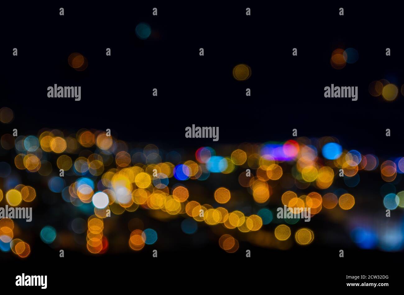 Abstrakter, unschärfem kreisförmigem Bokeh-Hintergrund Stockfoto