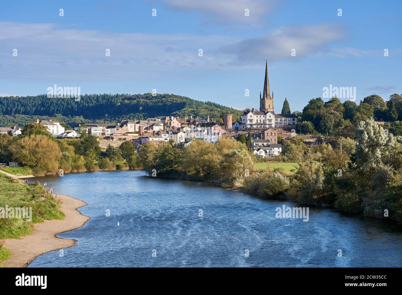 Ross-on-Wye, eine englische Marktstadt in Herefordshire an der walisischen Grenze. Stockfoto