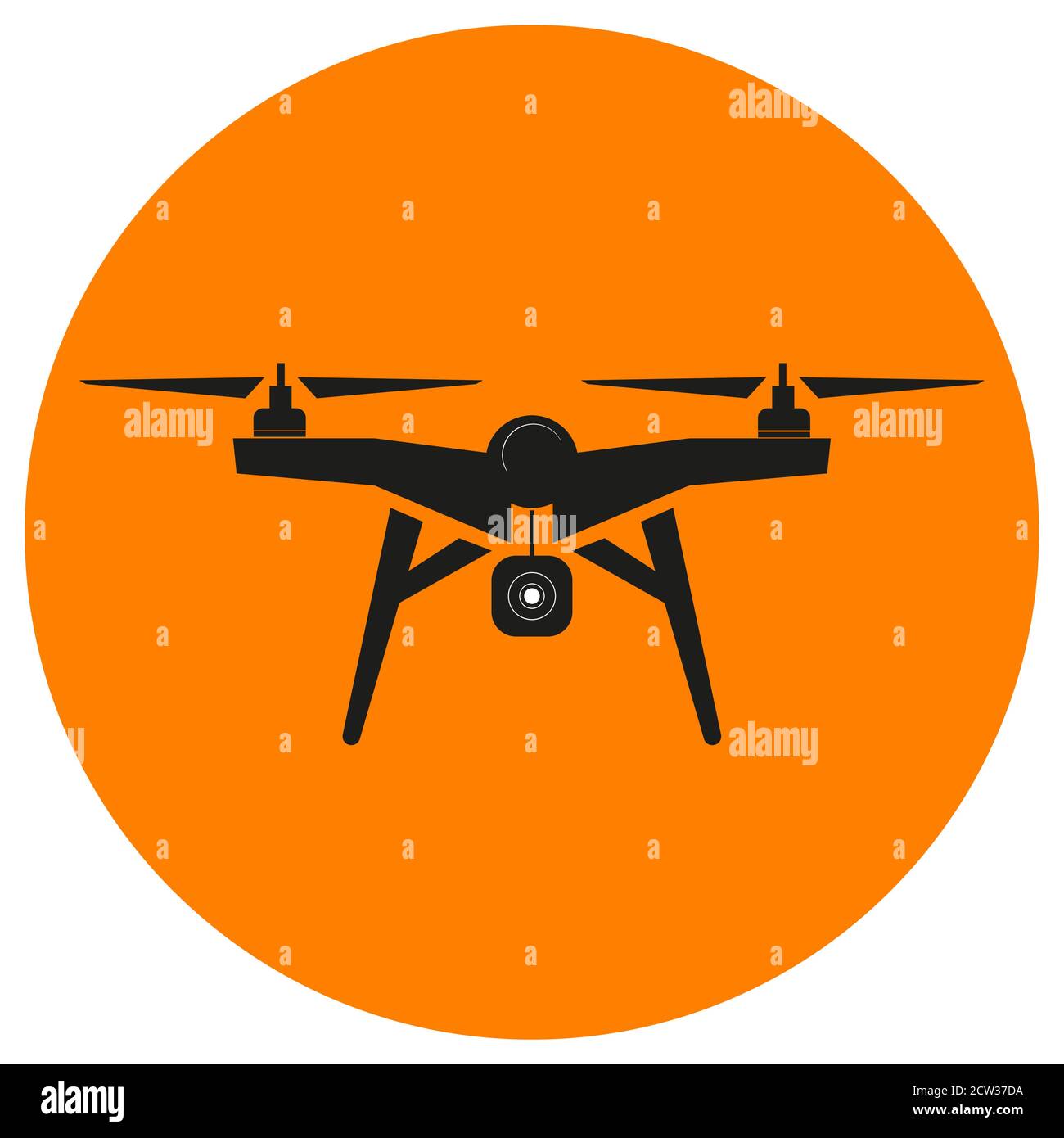 Vektor Drohne Illustration auf weißem Hintergrund Stock Vektor