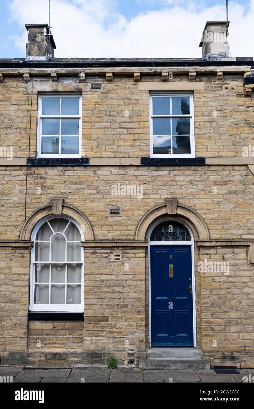 Titus-Straße in die UNESCO-Welterbe Saltaire, Bradford, West Yorkshire, England Stockfoto