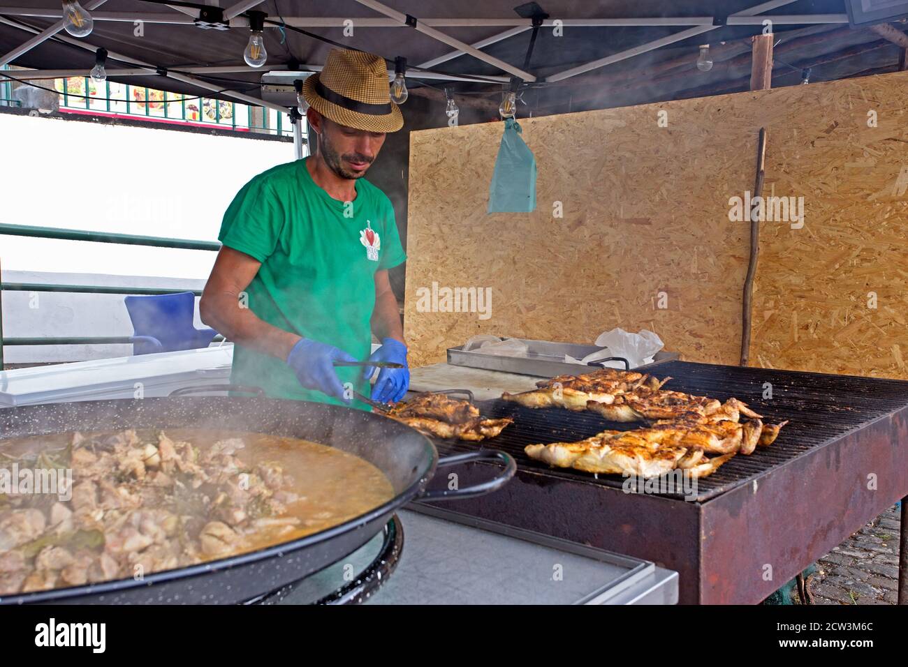 Portugese Street Food, Praia de Machico, Funchal Stockfoto
