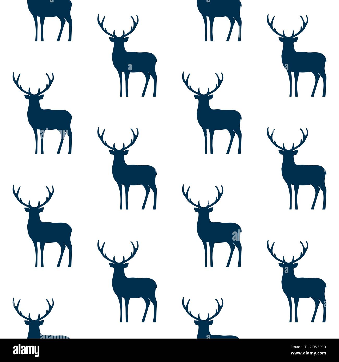 Hirsch nahtlose Muster. Illustration Hintergrund. Stock Vektor