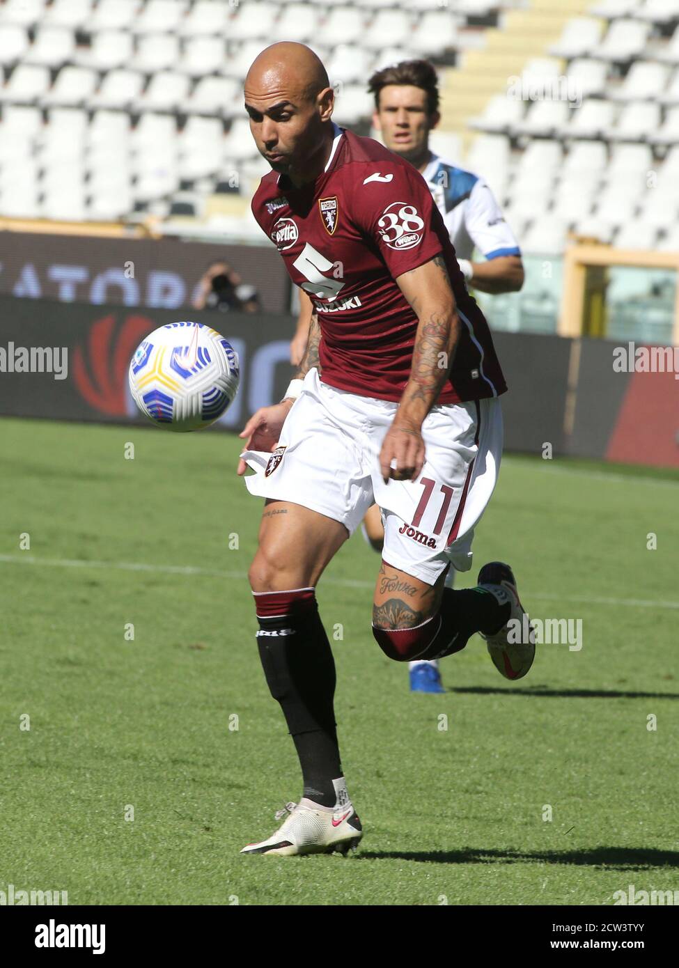 11 Simone Zaza (FC Turin) während des Spiels Torino gegen Atalanta, italienische Fußballserie A, Turin, Italien, 26. September 2020 Stockfoto