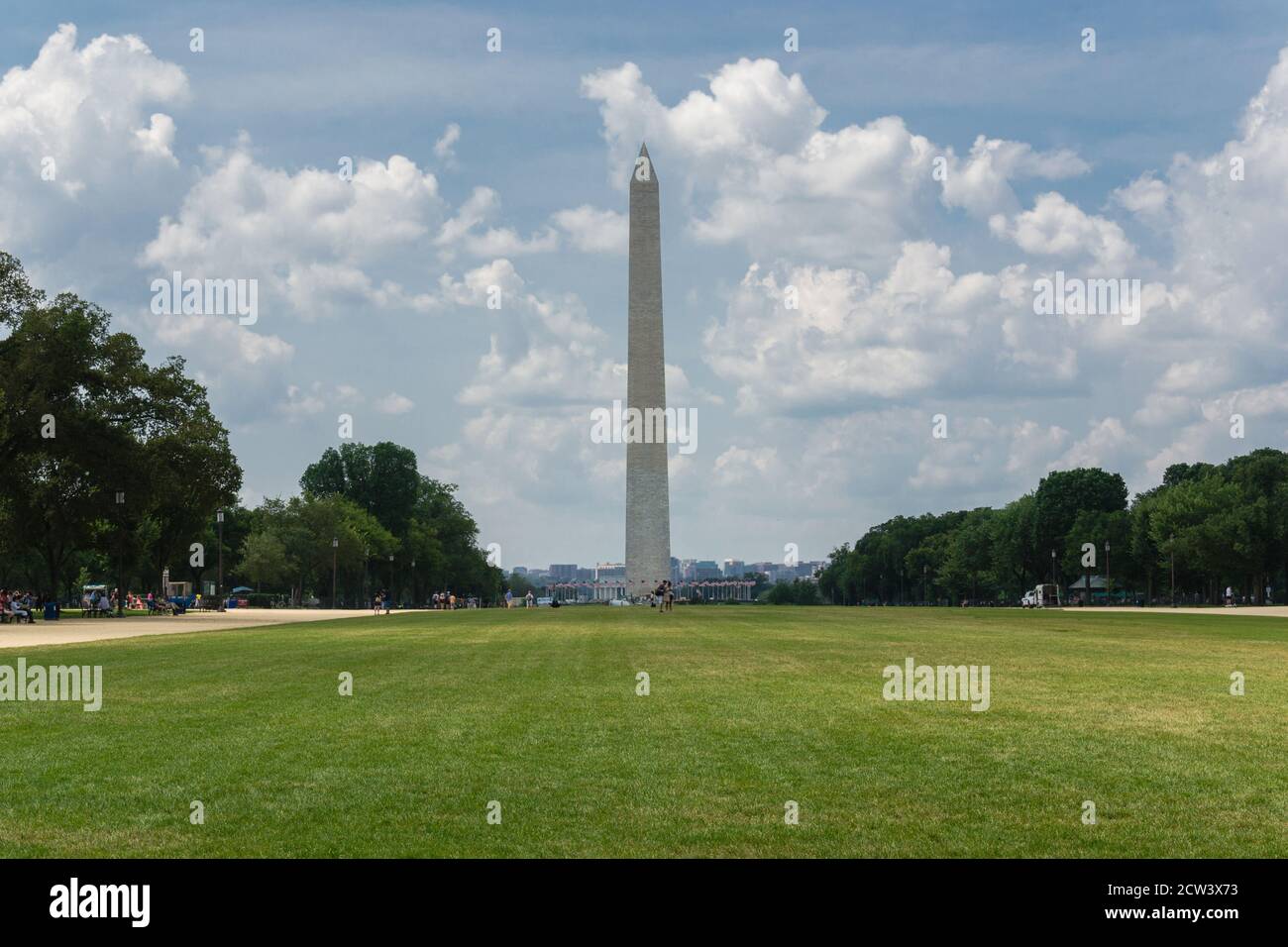 Washington, USA - 16. August 2018: Washington Denkmal, ein Marmor Obelisk, errichtet in Washington, um George Washington, Gründungsvater und Stockfoto