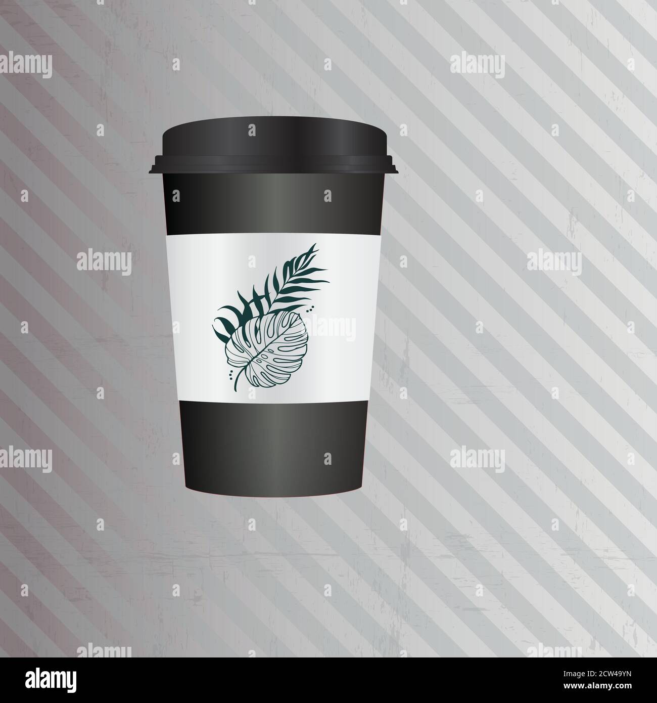 Kaffee-Tasse Vektor-Vorlage : Vektor-Illustration Stock Vektor