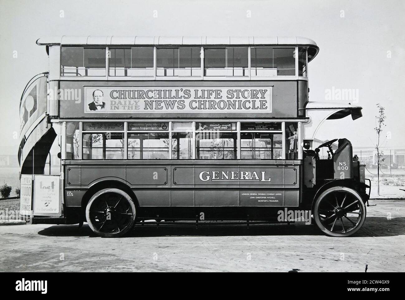Allgemeine Busgesellschaft, London, vintage Foto Stockfoto