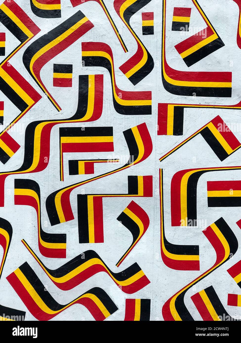 Belgien Flagge Farben in Grafik Wandbild. Stockfoto