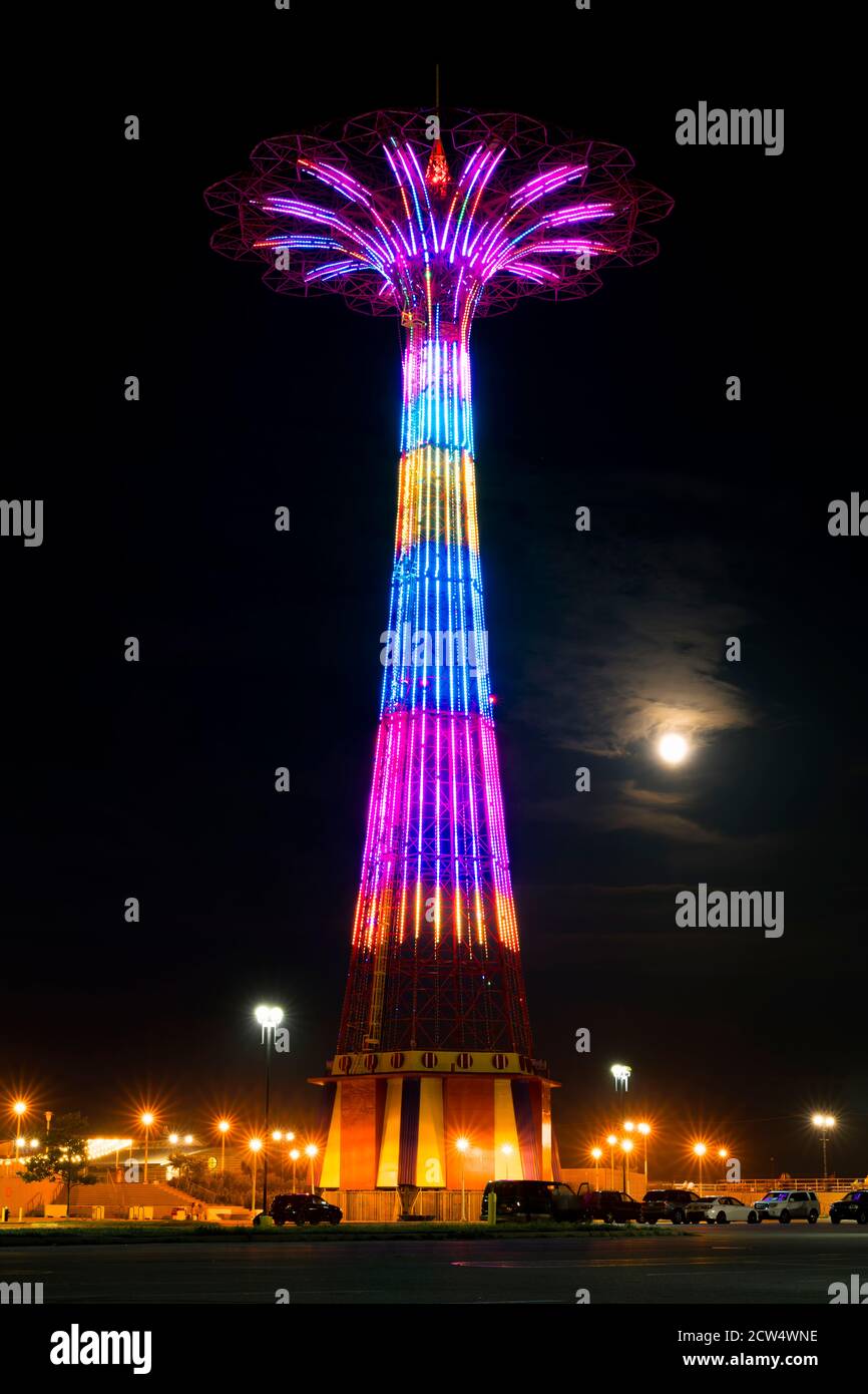 Coney Island Parachute Jump, Brooklyn, New York City Stockfoto