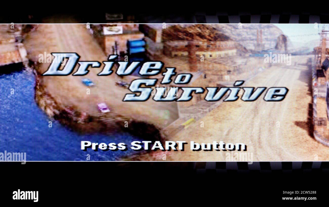 Drive to Survive – Sony PlayStation 2 PS2 – Editorial Nur verwenden Stockfoto