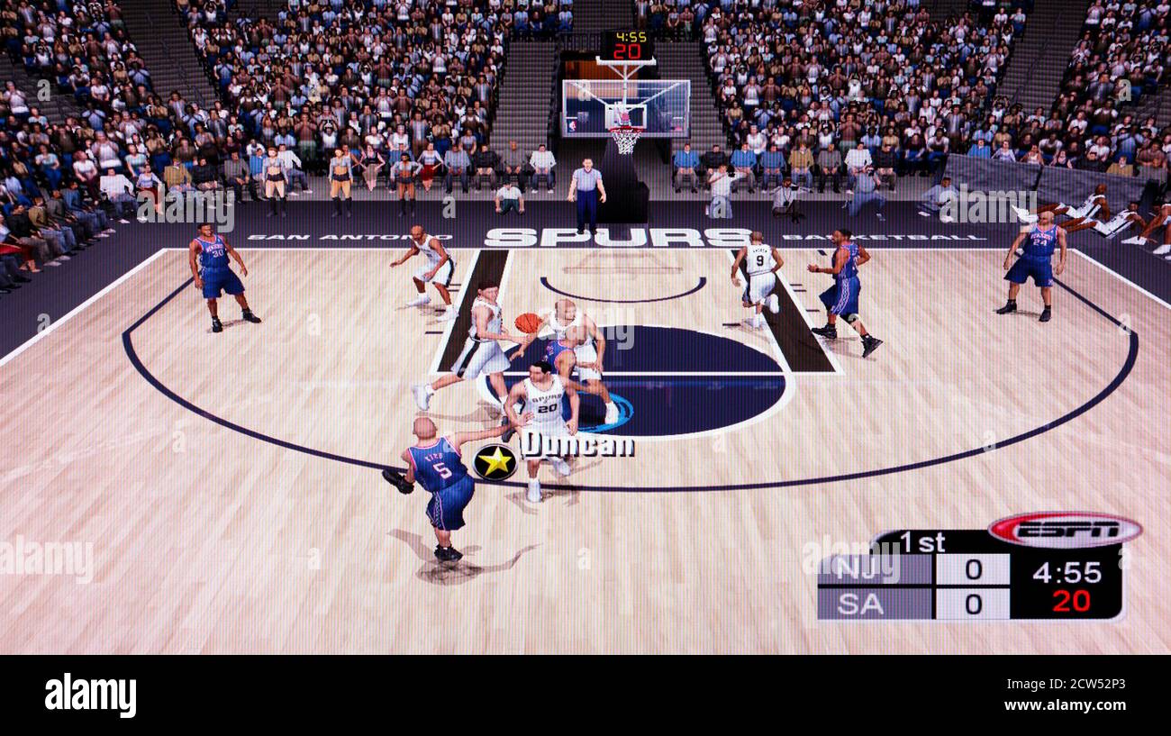 ESPN NBA Basketball – Sony PlayStation 2 PS2 – Editorial Nur verwenden Stockfoto